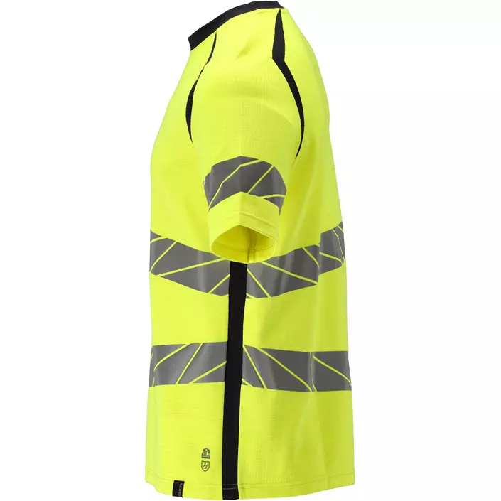 Mascot Accelerate Multisafe T-shirt, Hi-Vis Gul/Mørk Marine, large image number 3
