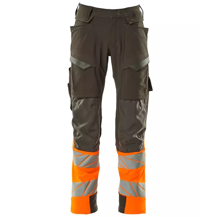 Mascot Accelerate Safe work trousers full stretch, Dark anthracite/Hi-vis orange, large image number 0