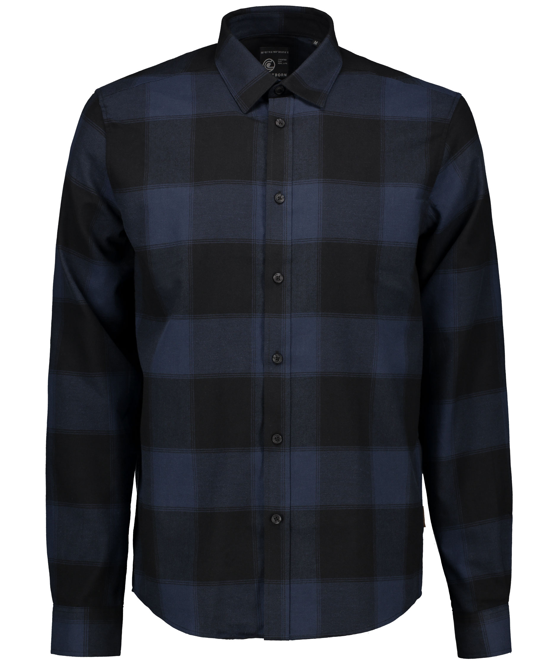 Westborn light flannel shirt, Blue/Black