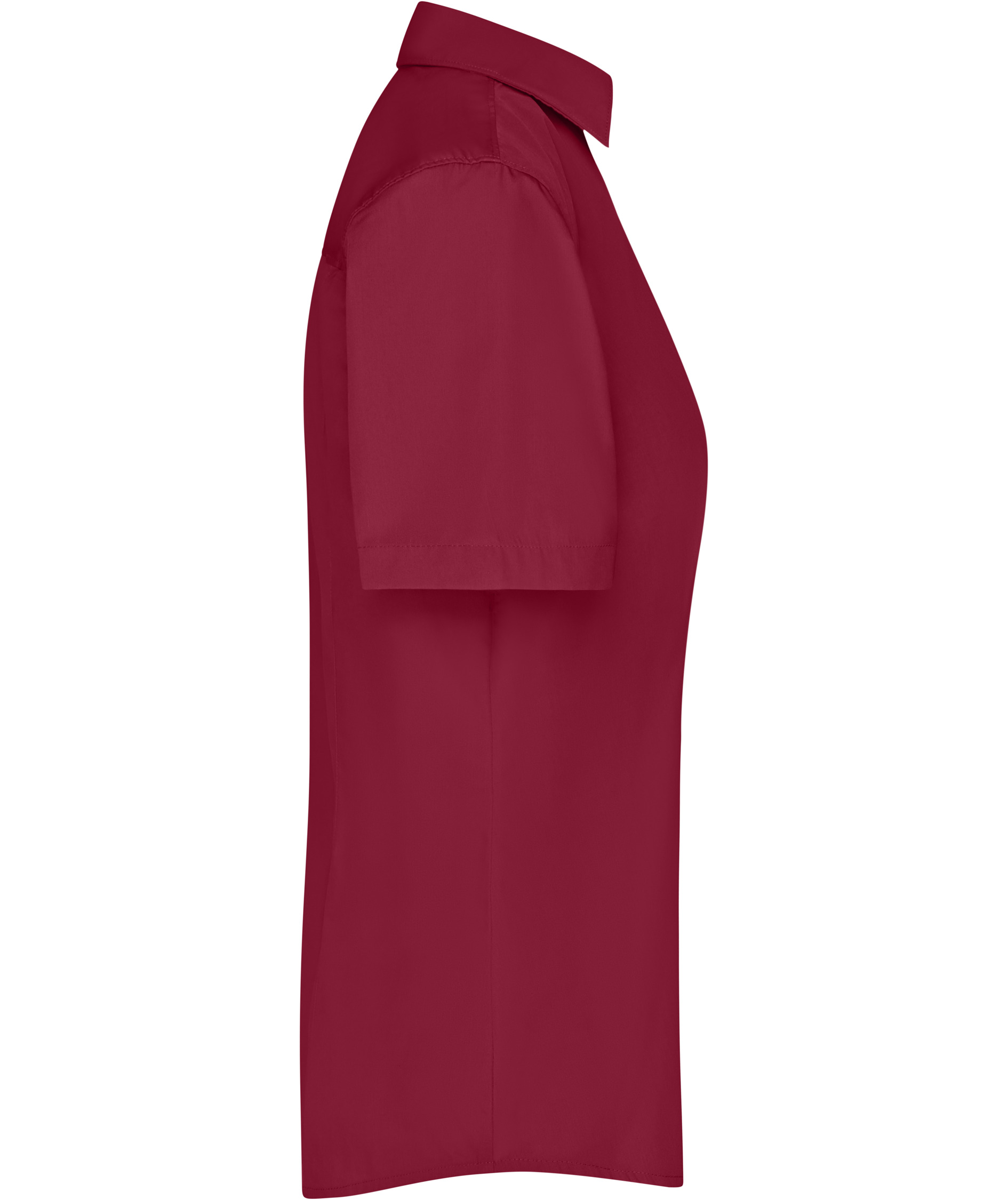 James & Nicholson kortermet Modern fit dameskjorte, Vinr&oslash;d, large image number 2