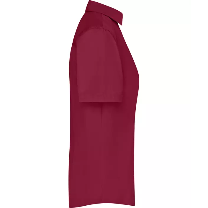 James & Nicholson kortærmet Modern fit dameskjorte, Vinrød, large image number 2