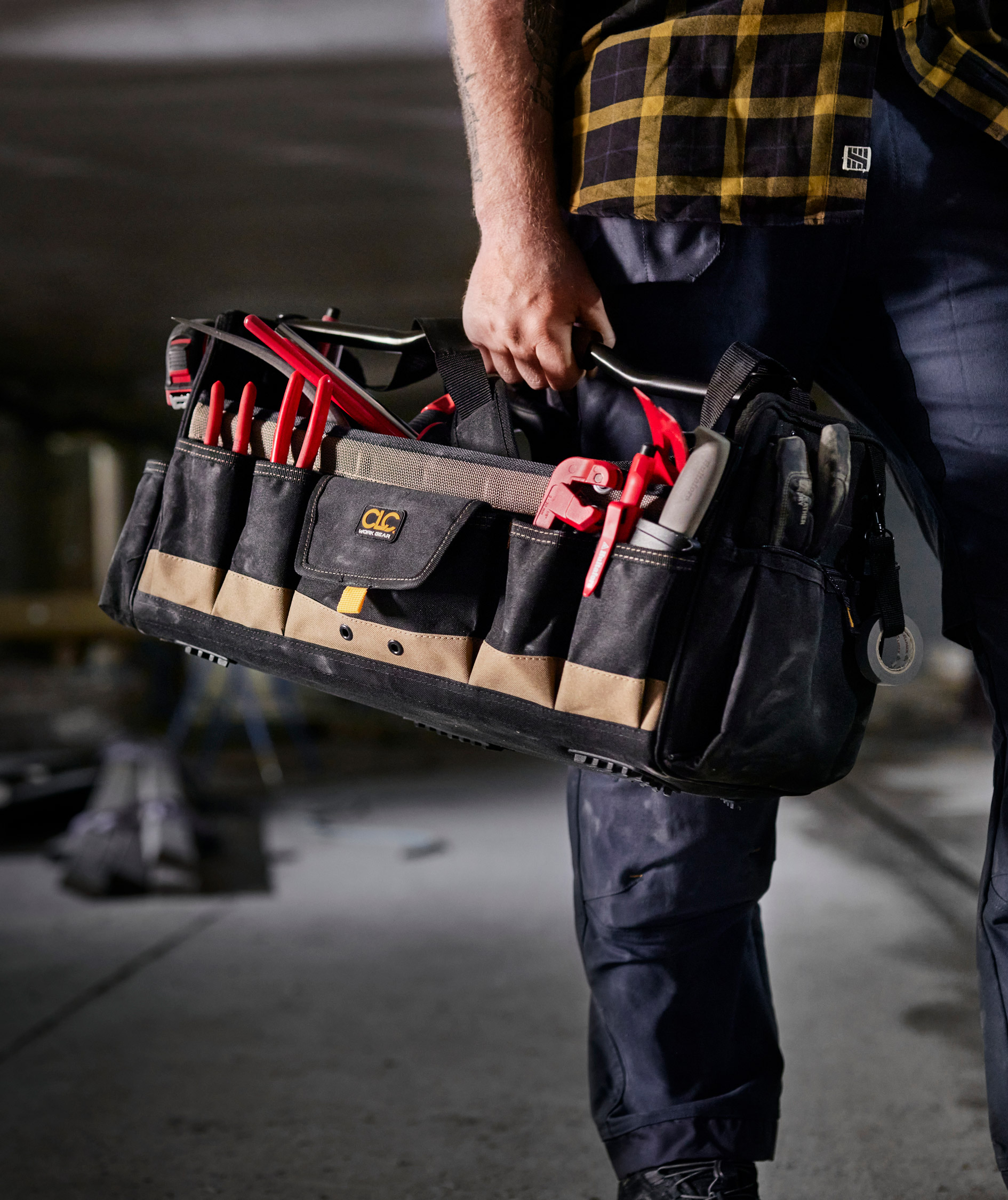 Large open tote tool bag sale