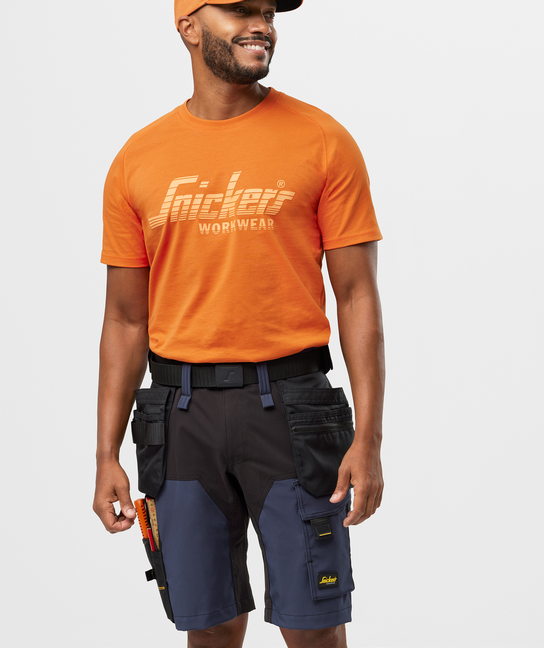 Snickers logo T-shirt 2590, Warm Orange