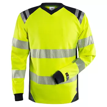 Fristads Flamestat long-sleeved T-shirt 7359 TFL, Hi-Vis yellow/marine