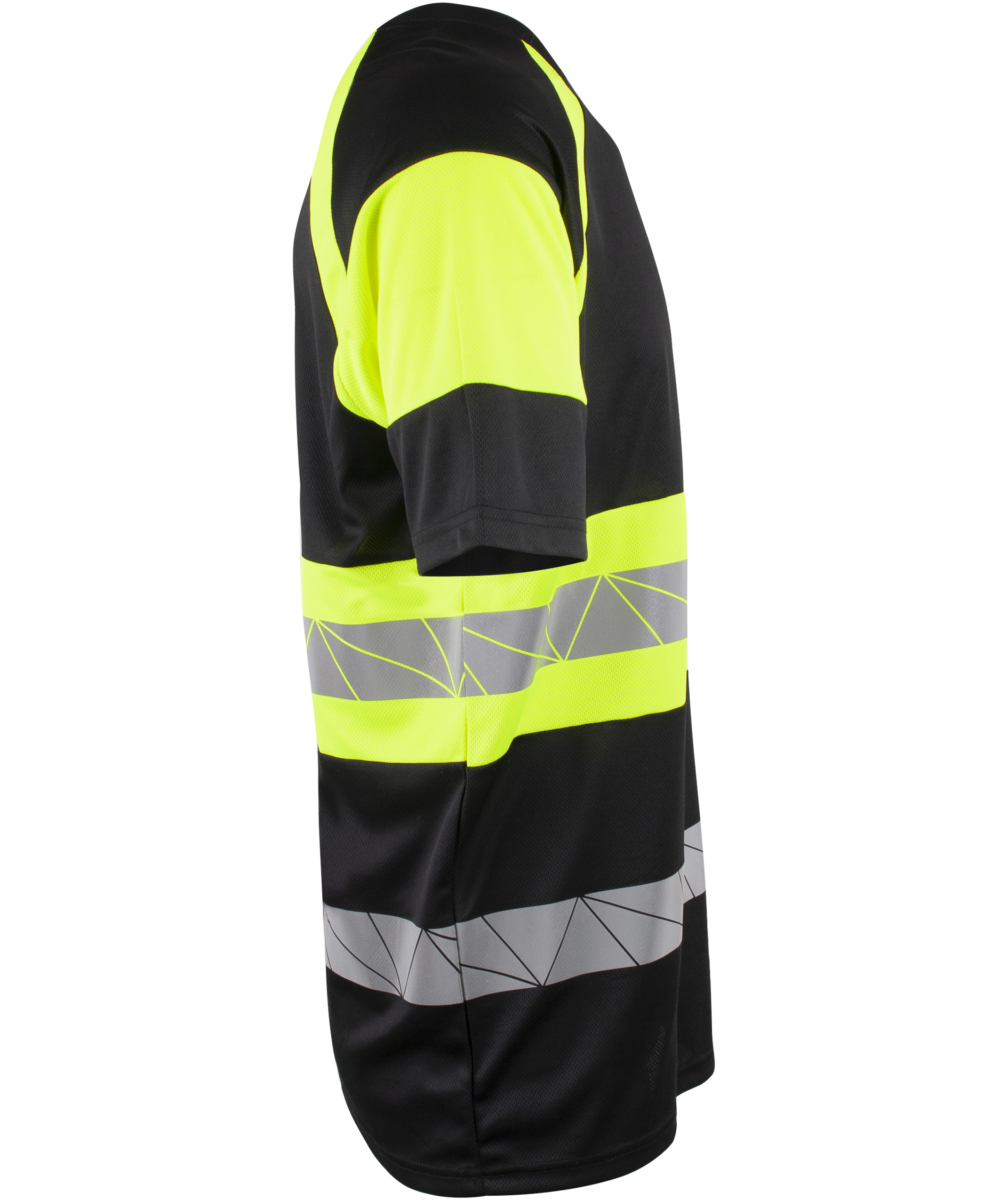 YOU Brande T-shirt, Black/Hi-Vis Yellow, large image number 2
