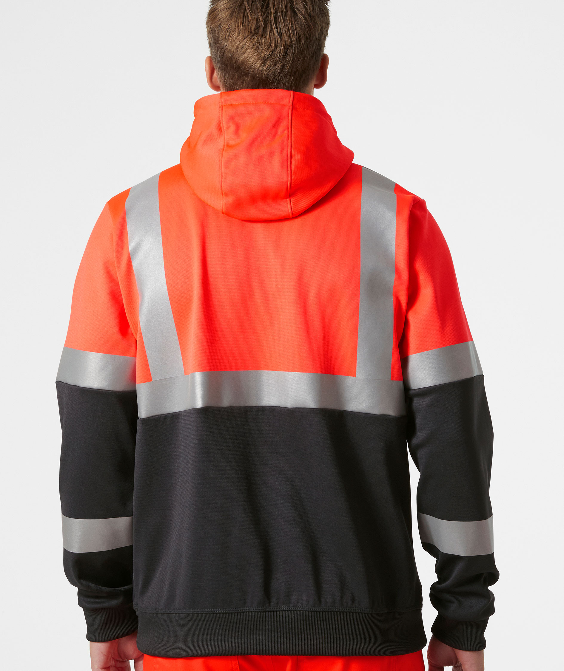 Helly Hansen Addvis hoodie with zipper, Hi-Vis Red/Ebony, large image number 3