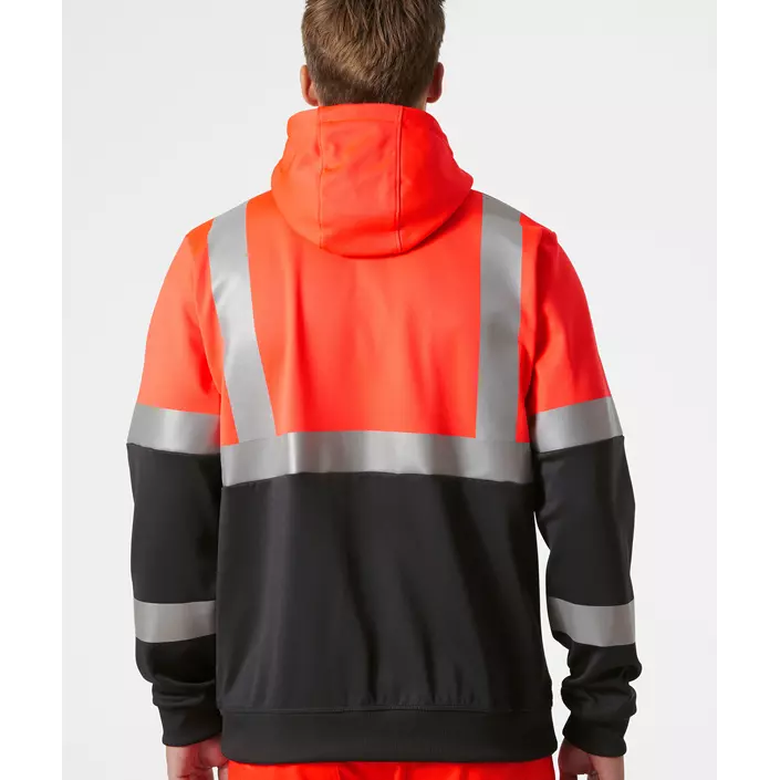 Helly Hansen Addvis hoodie with zipper, Hi-Vis Red/Ebony, large image number 3