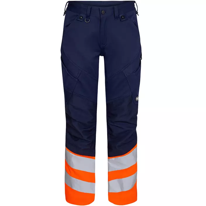 Engel Safety arbejdsbukser, Blue Ink/Hi-Vis Orange, large image number 0