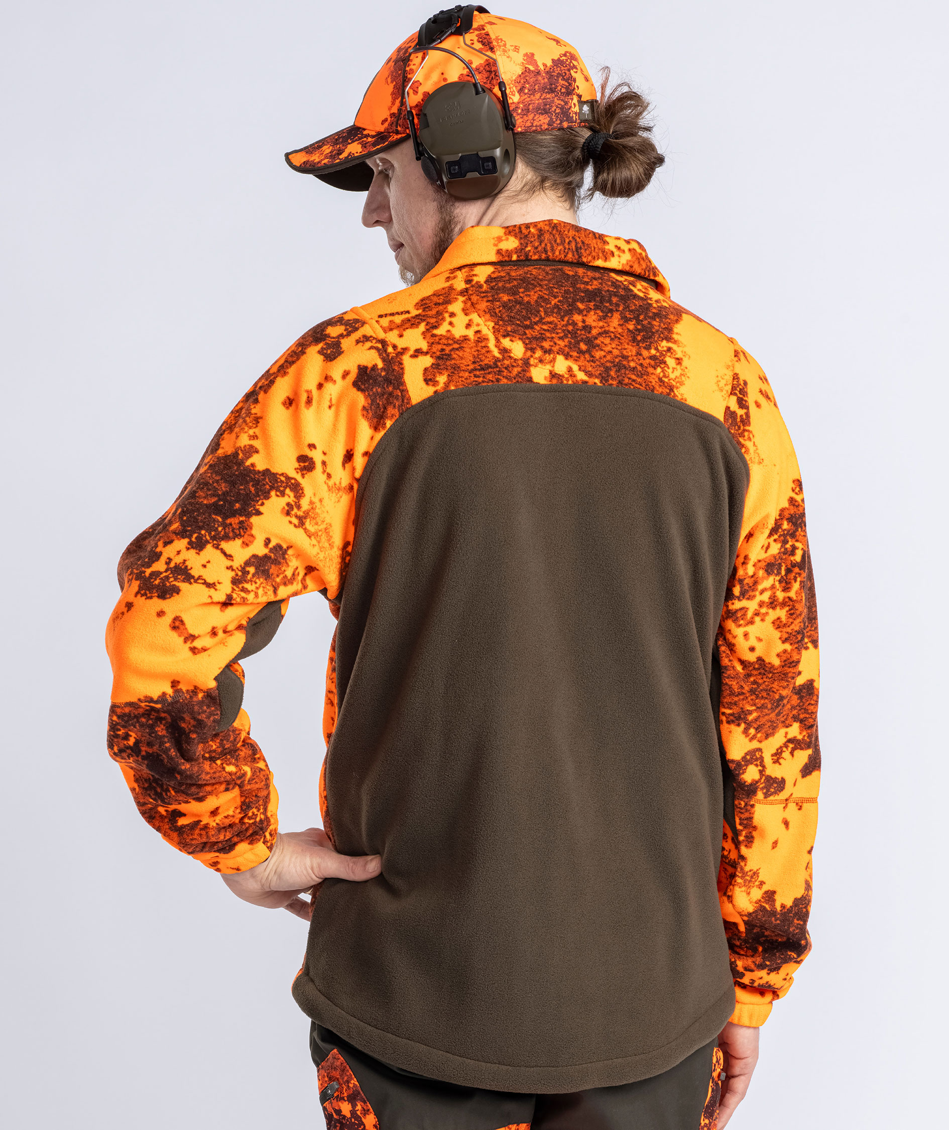 Pinewood&nbsp;Oviken fleecejakke, Strata Blaze/Hunting Green, large image number 4