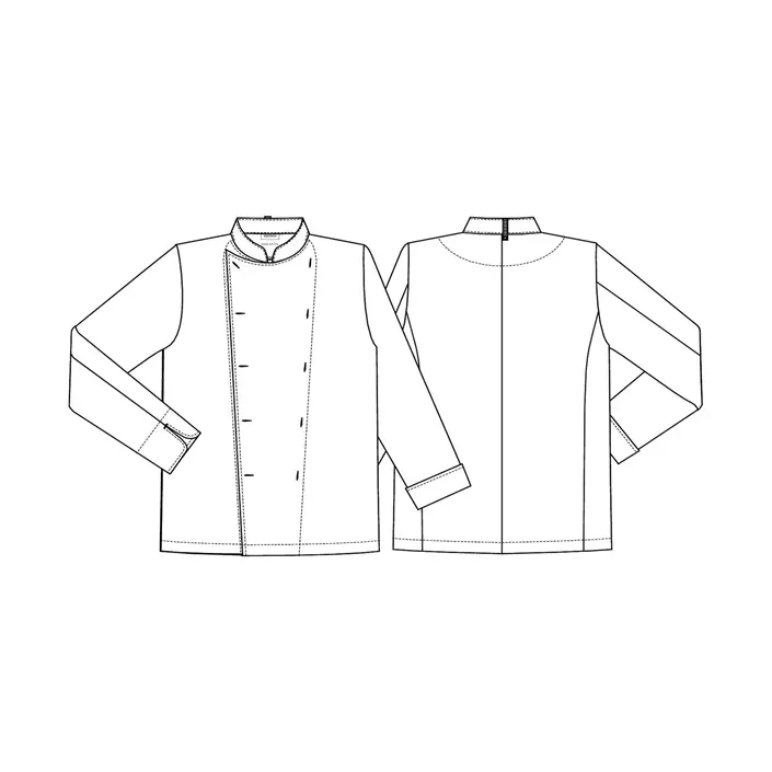 Kentaur chefs jacket without buttons, White, large image number 3