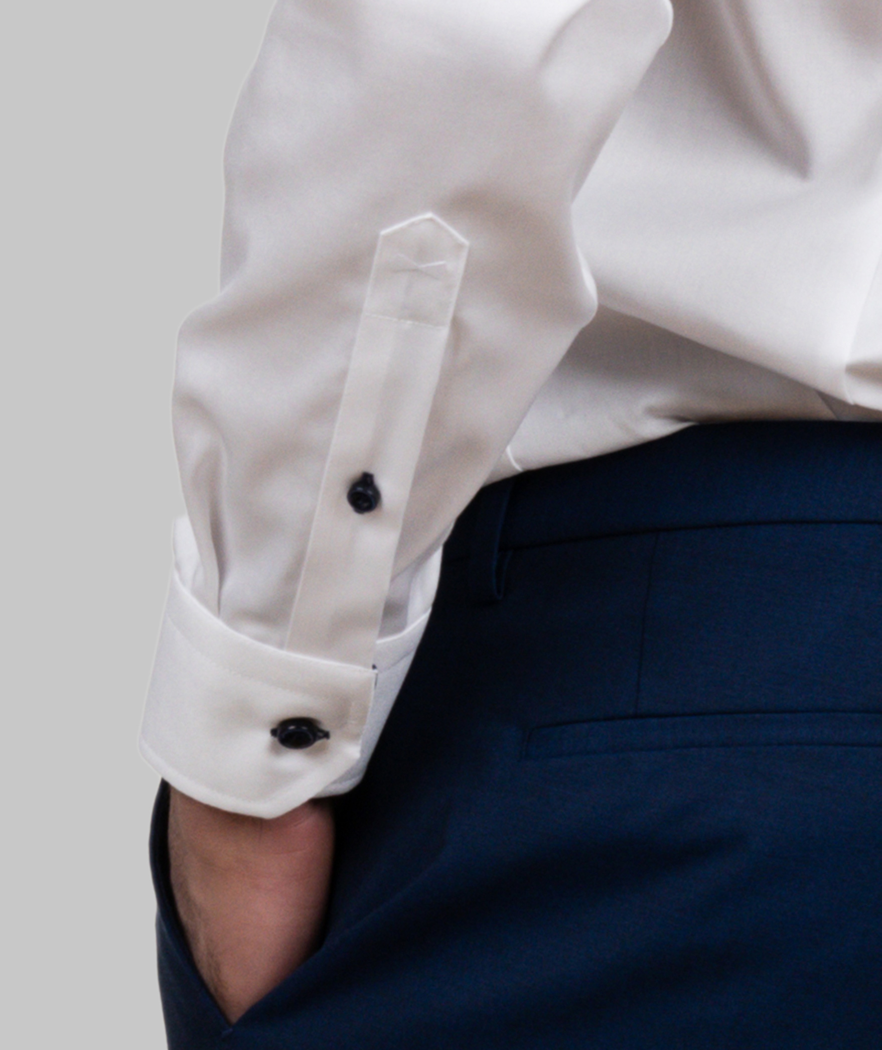 J. Harvest & Frost Twill Red Bow 20 slim fit shirt, White/navy, large image number 5