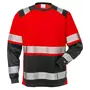 Fristads long-sleeved T-shirt 7457, Hi-vis Red/Black