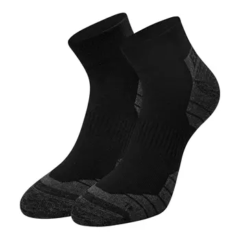 Engel 3-pack ankle socks, Black/Dark Gray mottled