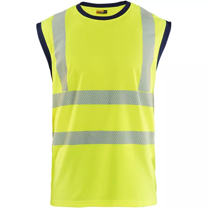 Blåkläder tank top, Varsel yellow/marinblå, large image number 0