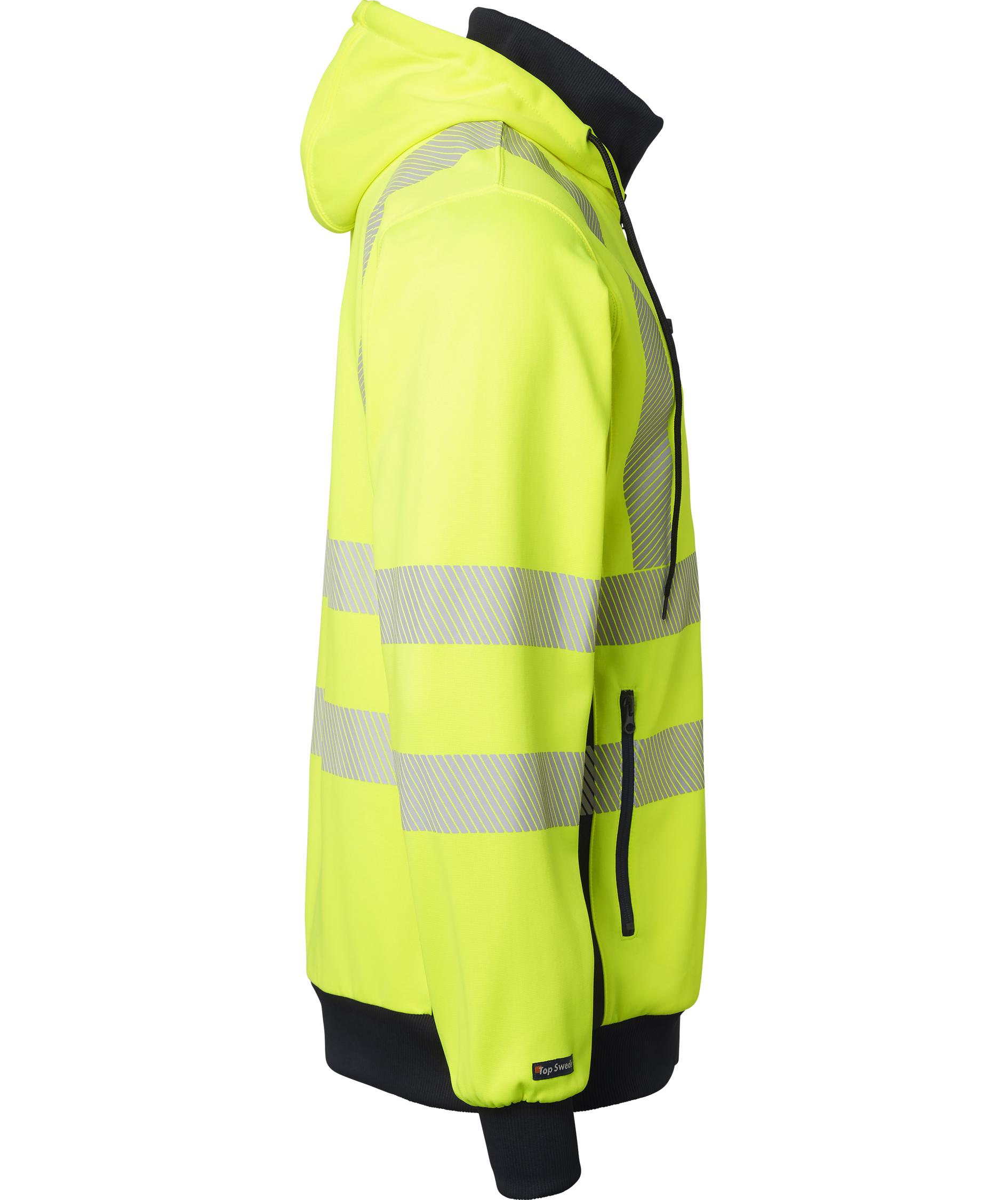 Top Swede hoodie with zipper 1729, Hi-Vis Yellow/Navy, large image number 2
