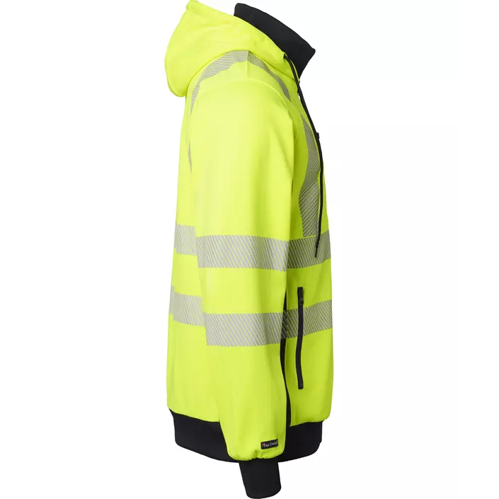 Top Swede hoodie with zipper 1729, Hi-Vis Yellow/Navy, large image number 2