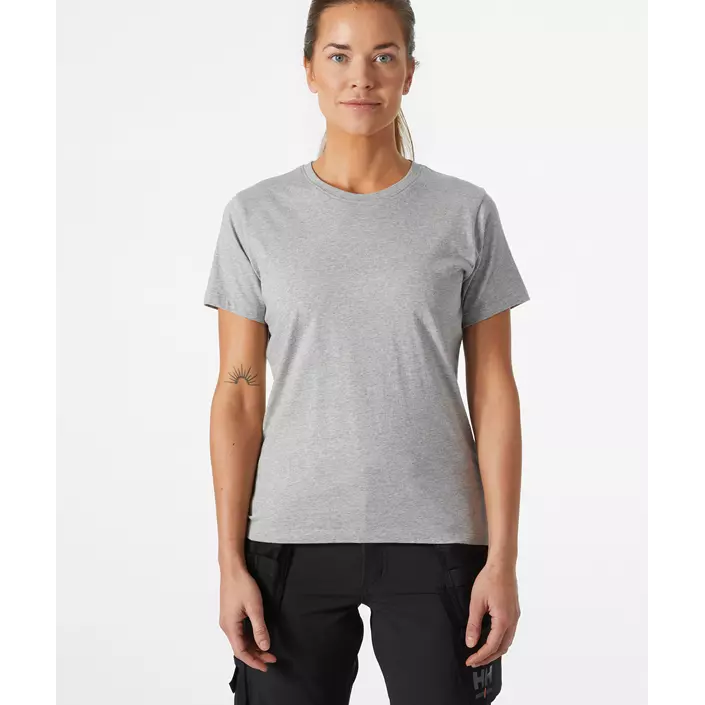 Helly Hansen Classic dame T-shirt, Grey melange , large image number 1