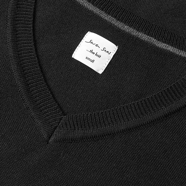 Seven Seas Damen Strickpullover mit Wolle, Schwarz, large image number 3