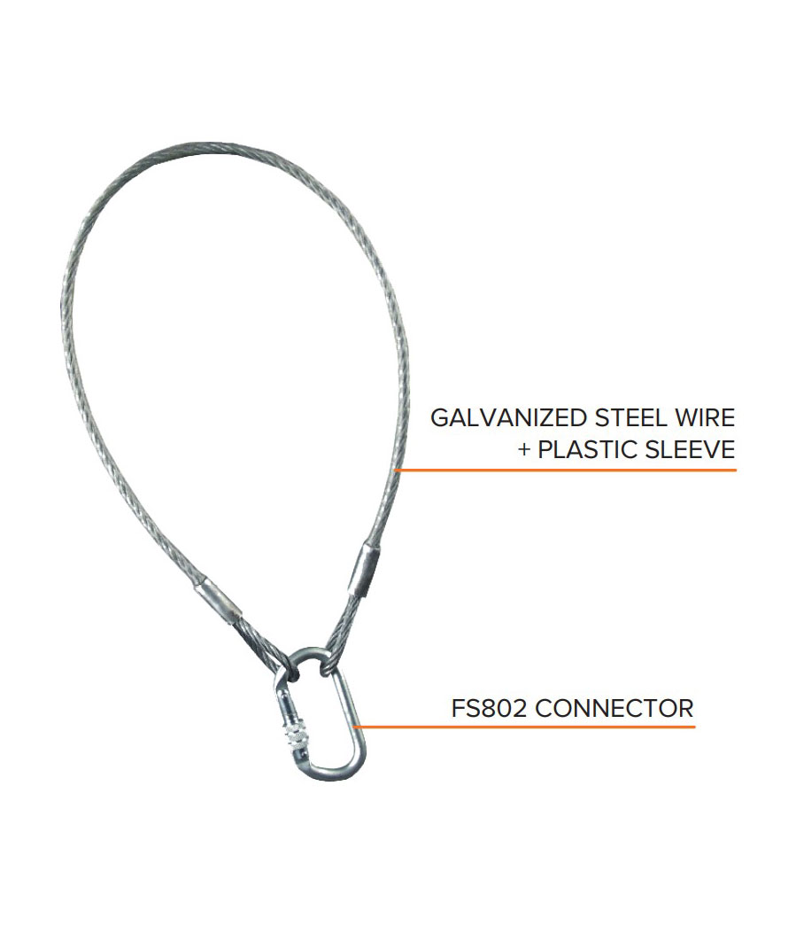 OS FallSafe FS803 F&ouml;rankringsrem 4m, St&aring;lgr&aring;