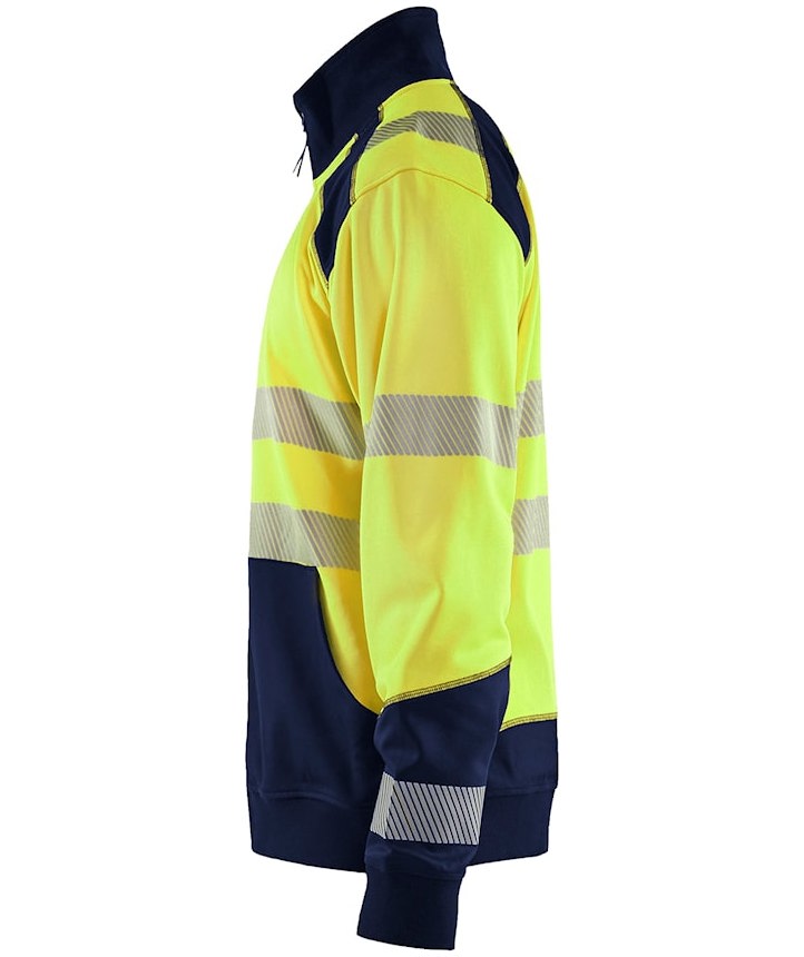 Bl&aring;kl&auml;der half zip sweatshirt, Hi-vis Yellow/Black, large image number 3