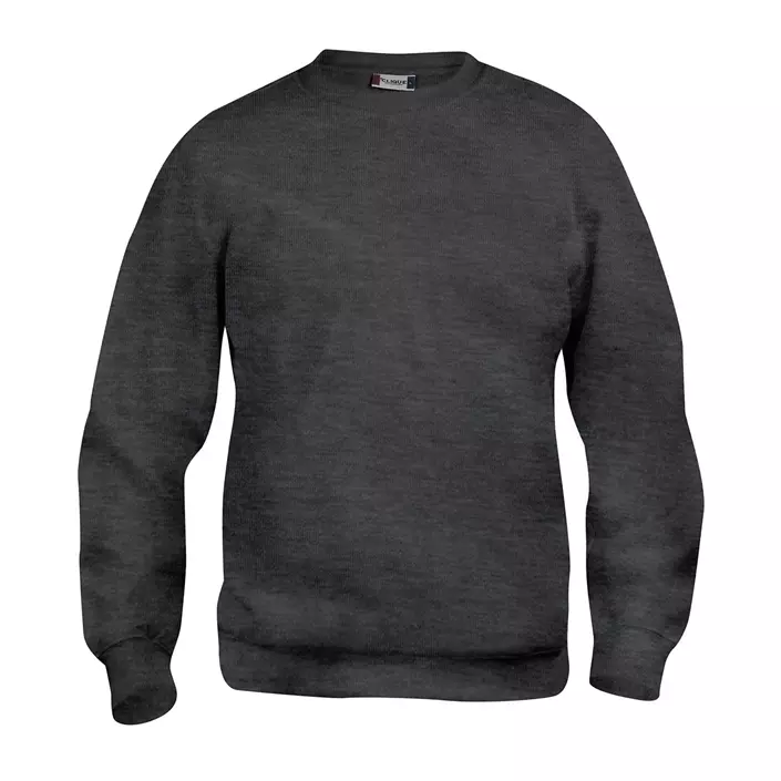 Clique Basic Roundneck trøje, Antracit Melange, large image number 0