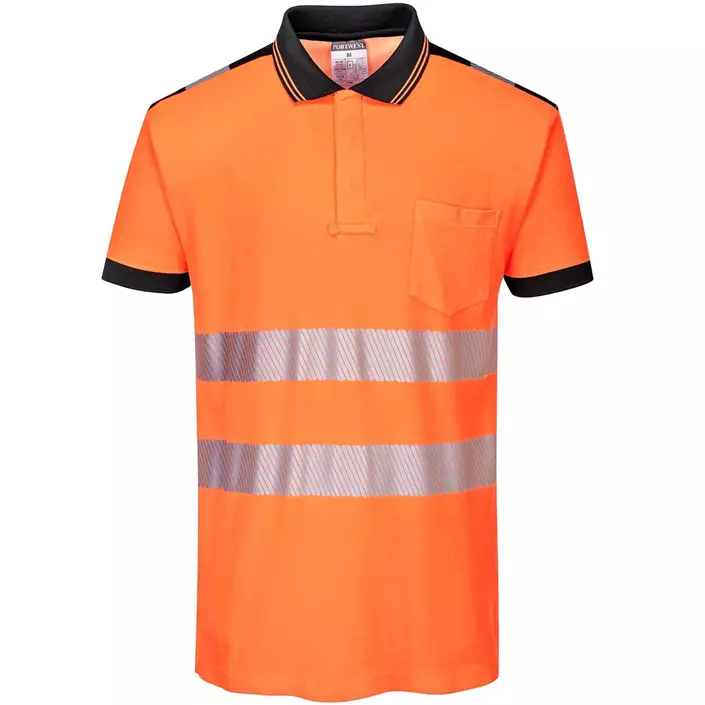 Portwest PW3 polo shirt, Hi-Vis Orange/Black, large image number 0