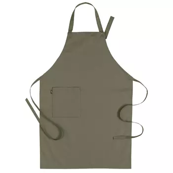 Segers 4579 bib apron with pocket, Olive Green