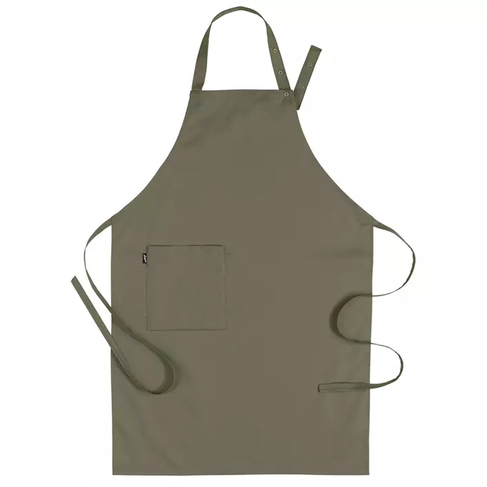 Segers 4579 bib apron with pocket, Olive Green, Olive Green, large image number 0