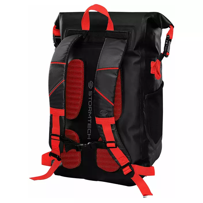 Stormtech Rainer waterproof backpack 25L, Black/Red, Black/Red, large image number 3