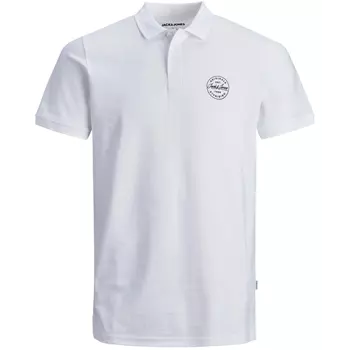 Jack & Jones JJESHARK Plus Size Polo T-Shirt, White Navy Blazer