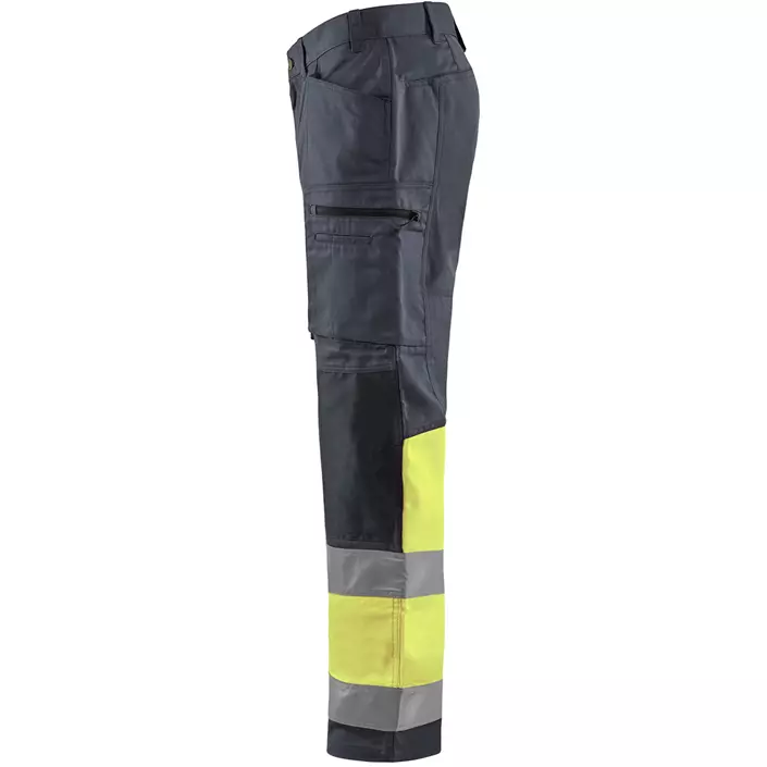 Blåkläder work trousers, Grey/Hi-Vis Yellow, large image number 2