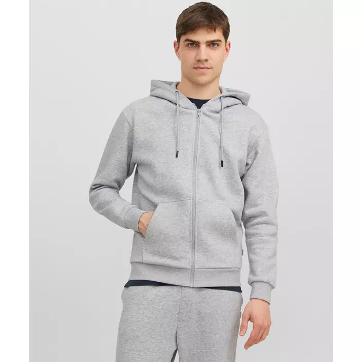 Jack & Jones JJEBRADLEY Hoodie mit Reißverschluss, Light Grey Melange, large image number 6