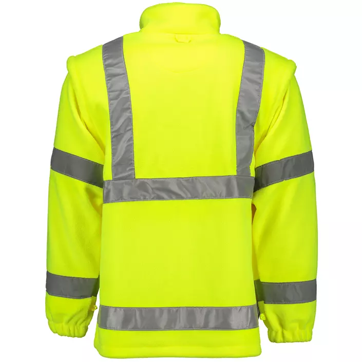 Ocean 2-i-1 fleecejakke, Hi-Vis Gul/Navy, large image number 2