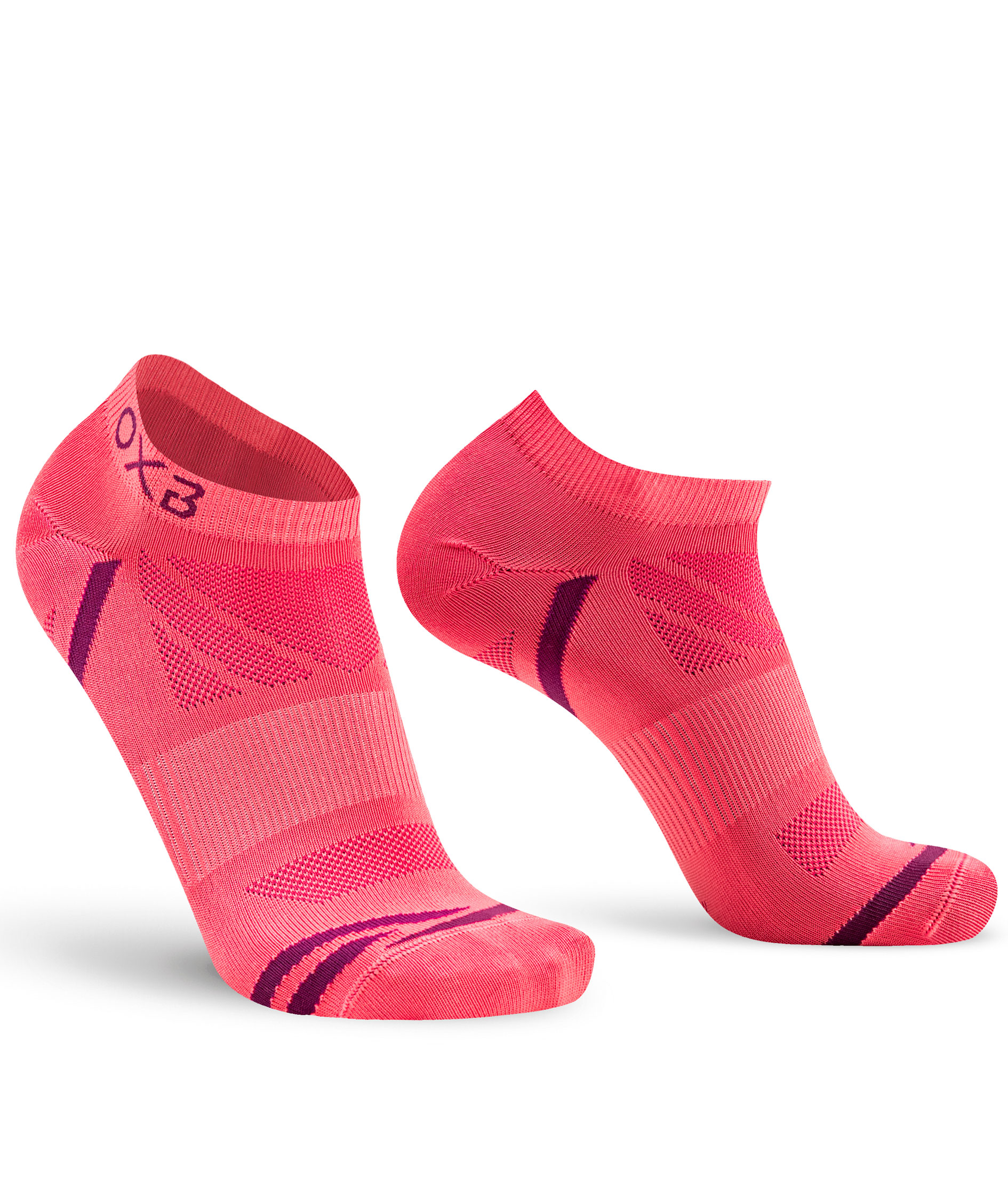 Oxyburn Everyday 2-pack ankle socks, Pink/Black