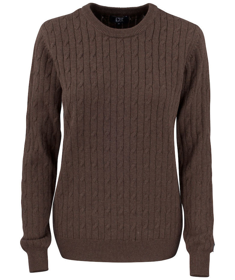 Cutter & Buck Damen Strickpullover, Braun Melange
