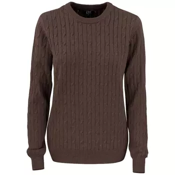 Cutter & Buck women's knitted pullover, Brown Melange