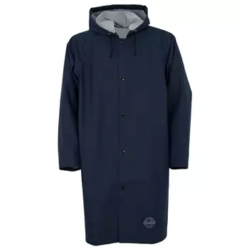 Abeko Atec PU long raincoat, Marine Blue