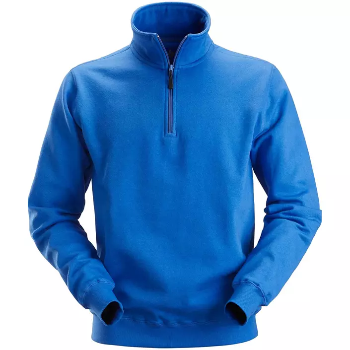Snickers sweatshirt med kort glidelås 2818, Blå, large image number 0