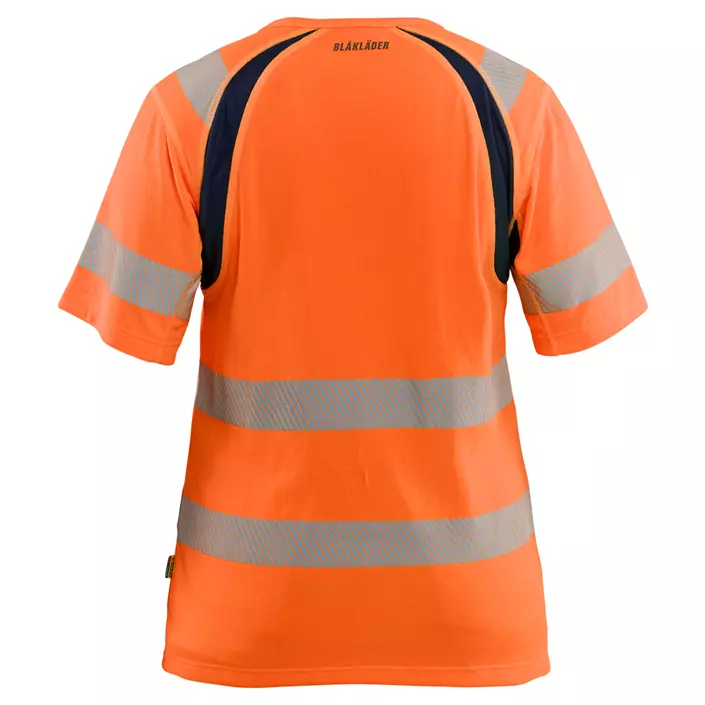 Blåkläder dame T-shirt, Hi-Vis Orange/Marine, large image number 1