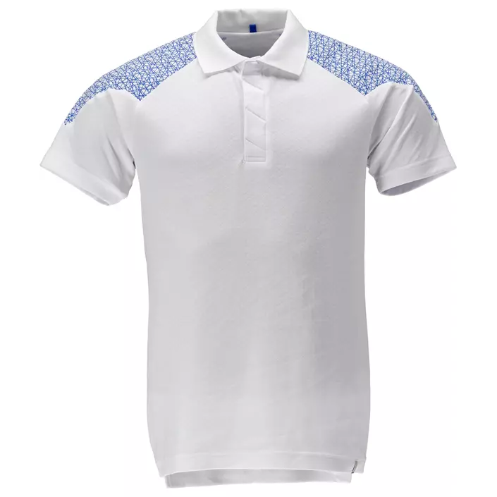 Mascot Food & Care Premium Performance HACCP-approved polo shirt, White/Azureblue, large image number 0