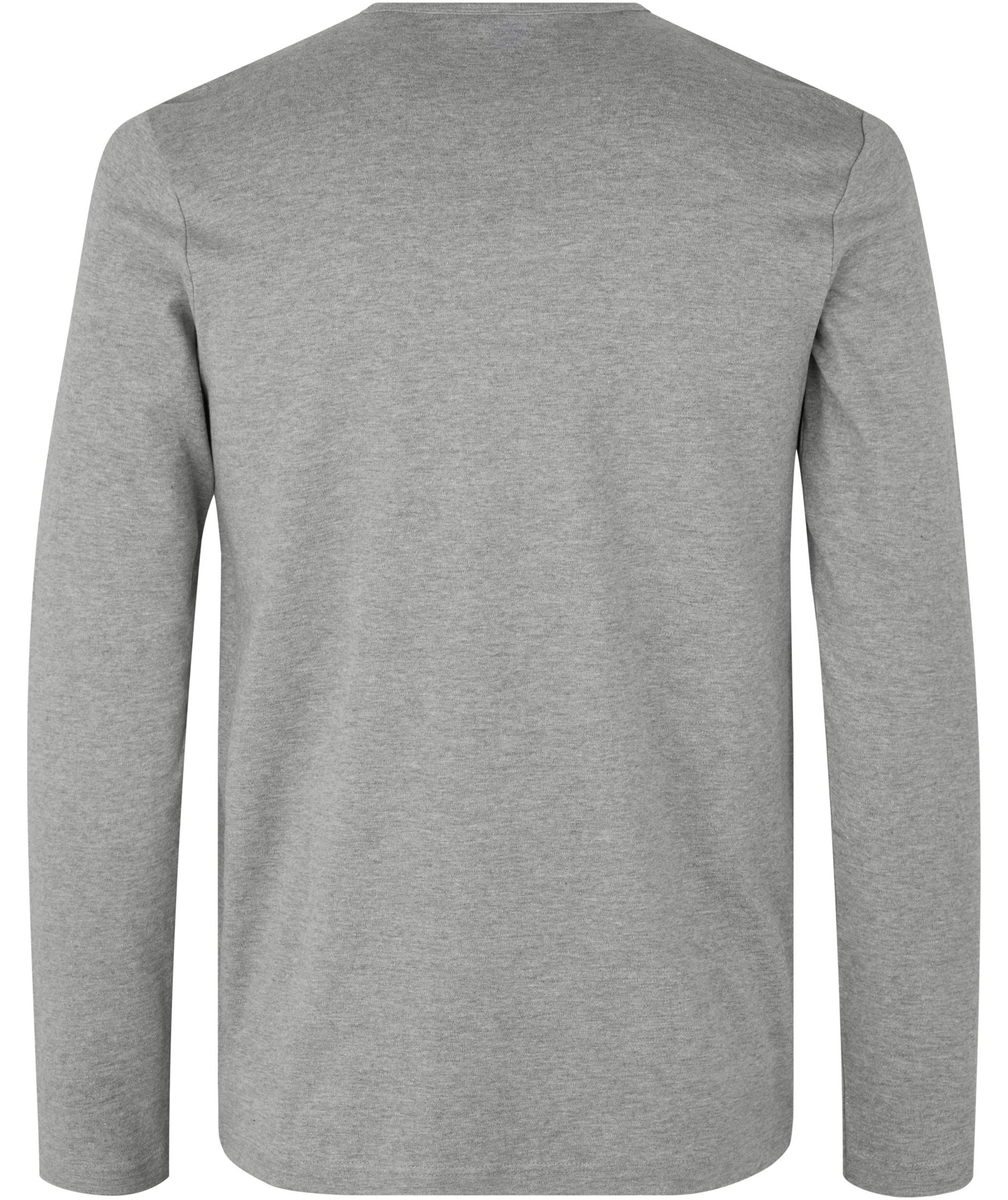 ID Interlock langermet T-skjorte, Gr&aring;&nbsp;Melange, large image number 3