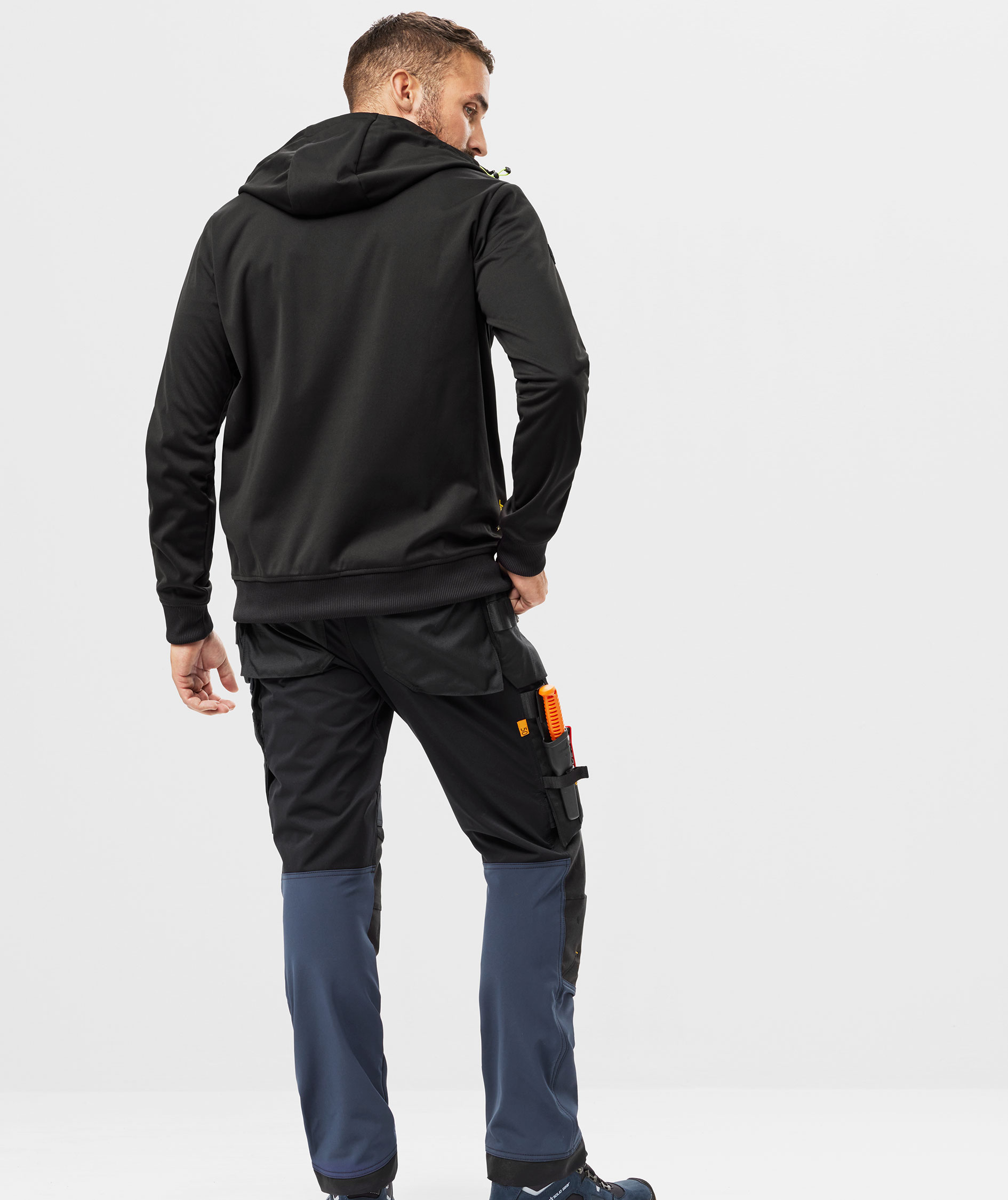 Snickers FlexiWork Windblocker softshell hoodie 8400, Black, large image number 3