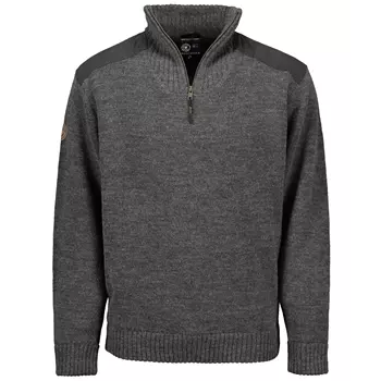 Westborn windbreaker knitted pullover, Charcoal Melange