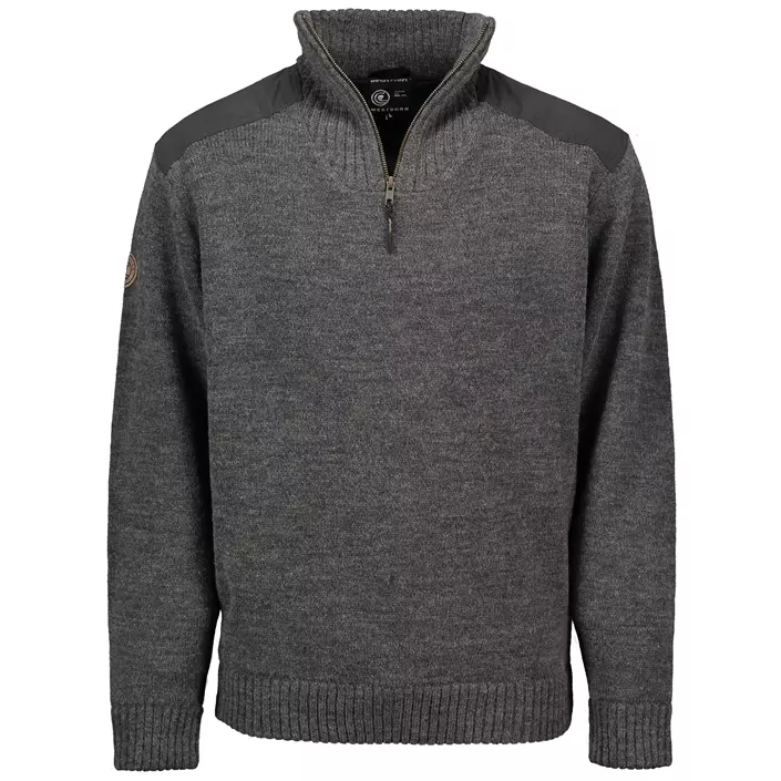 Westborn windbreaker knitted pullover, Charcoal Melange, large image number 0