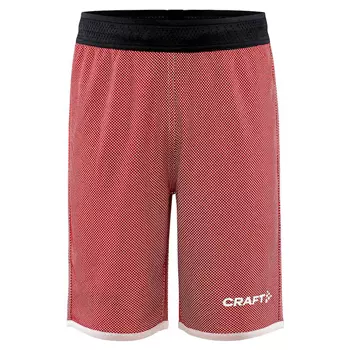 Craft Progress reversible shorts for kids, Bright red/white