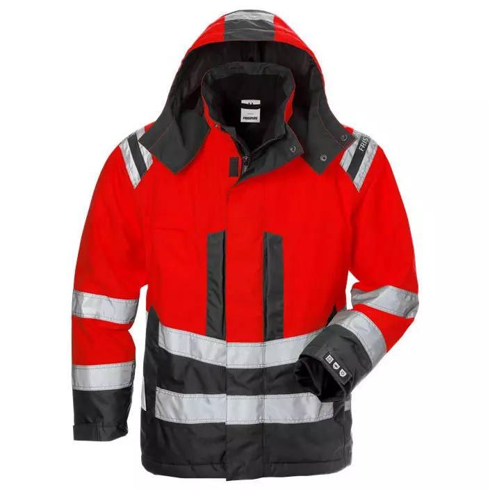Fristads women's winter jacket 4037 GTT, Hi-vis Red/Black, large image number 0