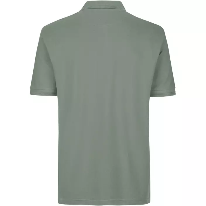 ID PRO Wear Polo T-shirt med brystlomme, Støvet grøn, large image number 1
