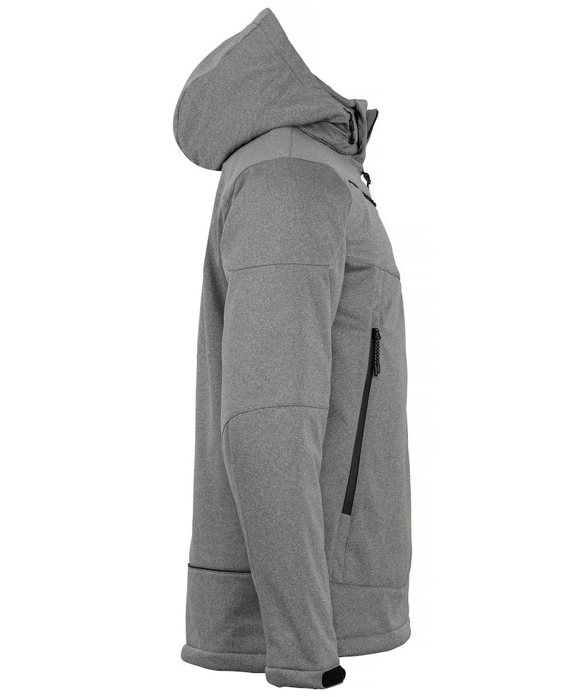 Clique Grayland softshelljakke, Anthracite melange, large image number 3