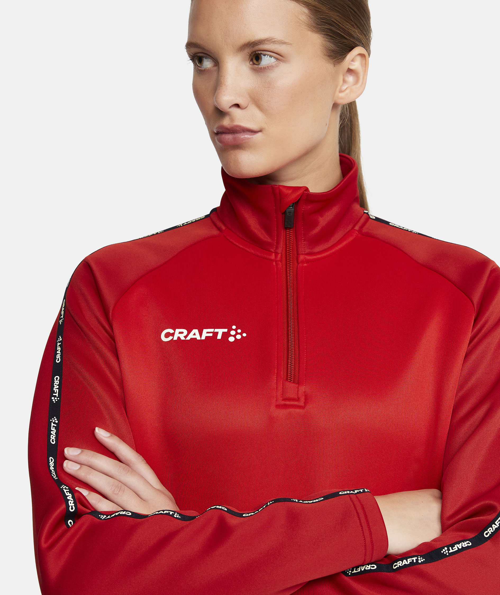Craft Squad 2.0 halfzip dame treningsgenser, Bright Red-Express, large image number 4