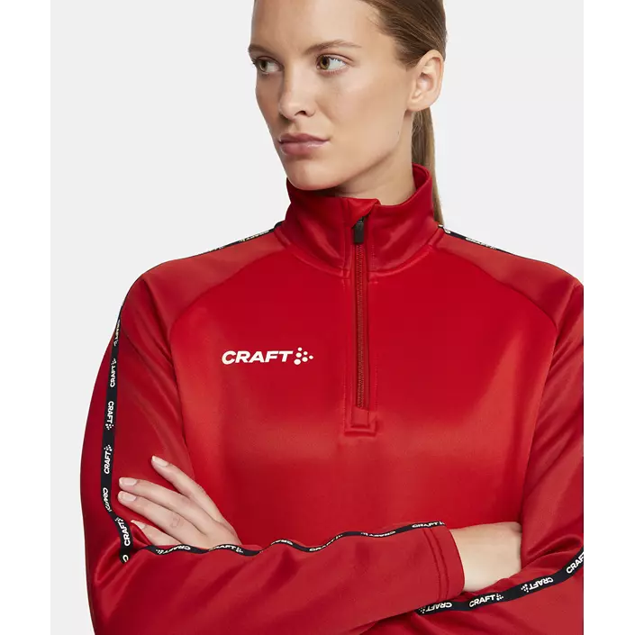 Craft Squad 2.0 women's halfzip training pullover, Bright Red-Express, large image number 4